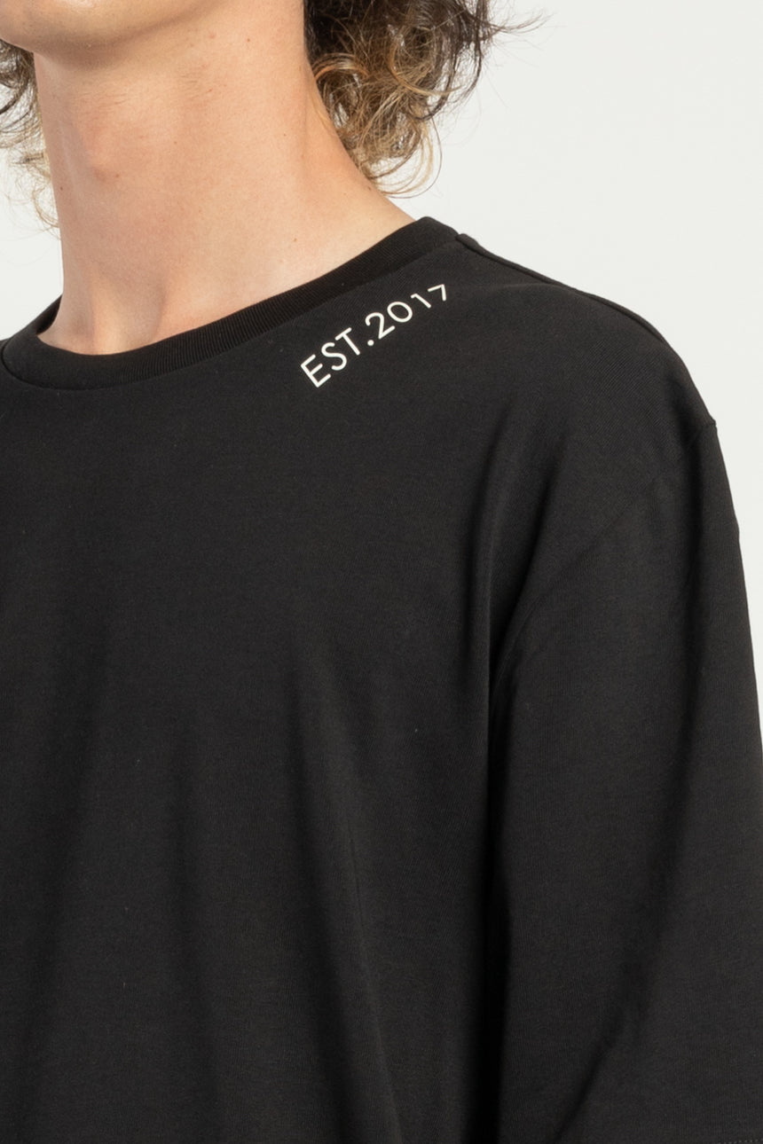 T-SHIRT OVER DSG NERA CON STAMPA LOGO BIANCA