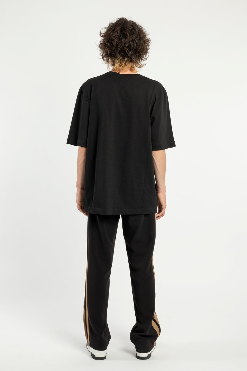 T-SHIRT OVER DSG NERA CON STAMPA LOGO BIANCA