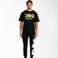 T-SHIRT DSG NERA CON STAMPA LOGO VERDE ACIDO