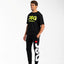 T-SHIRT DSG NERA CON STAMPA LOGO VERDE ACIDO