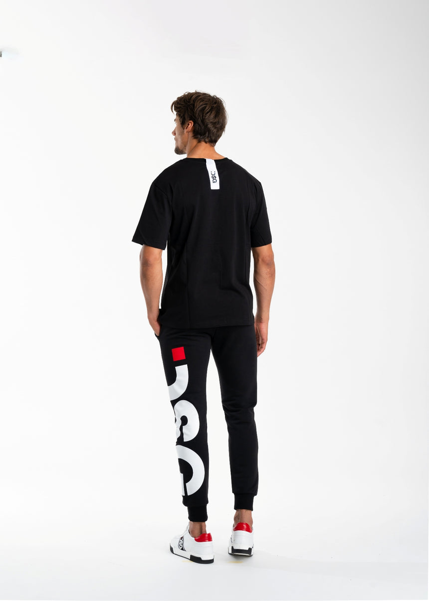 T-SHIRT DSG NERA CON STAMPA LOGO VERDE ACIDO