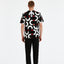 T-SHIRT DSG NERA CON STAMPA CHAIN BIANCO-ROSSA