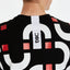 T-SHIRT DSG NERA CON STAMPA CHAIN BIANCO-ROSSA