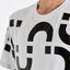 T-SHIRT DSG BIANCA CON STAMPA CHAIN NERA