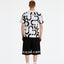T-SHIRT DSG BIANCA CON STAMPA CHAIN NERA