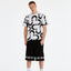 T-SHIRT DSG BIANCA CON STAMPA CHAIN NERA