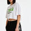 T-SHIRT DSG CROPPED BIANCA CON STAMPA LOGO VERDE