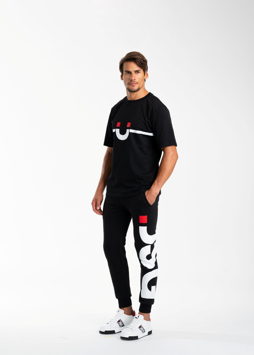 T-SHIRT DSG NERA CON STAMPA SMILE BIANCA