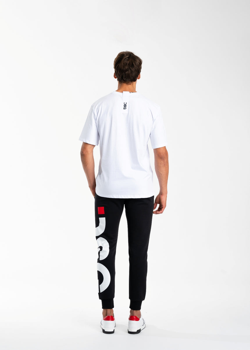 T-SHIRT DSG BIANCA CON STAMPA SMILE NERA