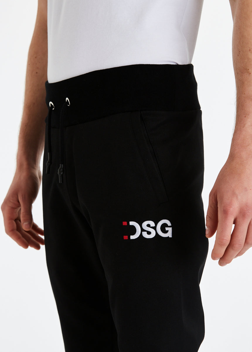 PANTALONE JOGGER DSG IN COTONE NERO CON RICAMO