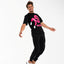 T-SHIRT DSG NERA CON STAMPA MAXI LOGO FUCSIA