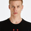 T-SHIRT DSG NERA CON STAMPA "REPLY WITH SMILE" ROSSA SUL DIETRO