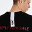 T-SHIRT DSG NERA CON STAMPA "REPLY WITH SMILE" ROSSA SUL DIETRO