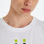 T-SHIRT DSG BIANCA CON STAMPA "REPLY WITH SMILE" NERA SUL DIETRO
