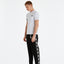 T-SHIRT ELASTICIZZATA DSG SLIM BIANCA CON RICAMO E GRO