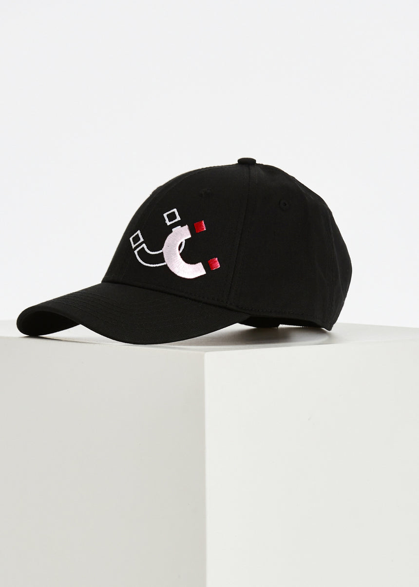CAPPELLO DSG BASEBALL NERO CON RICAMO BIANCO/ROSSO