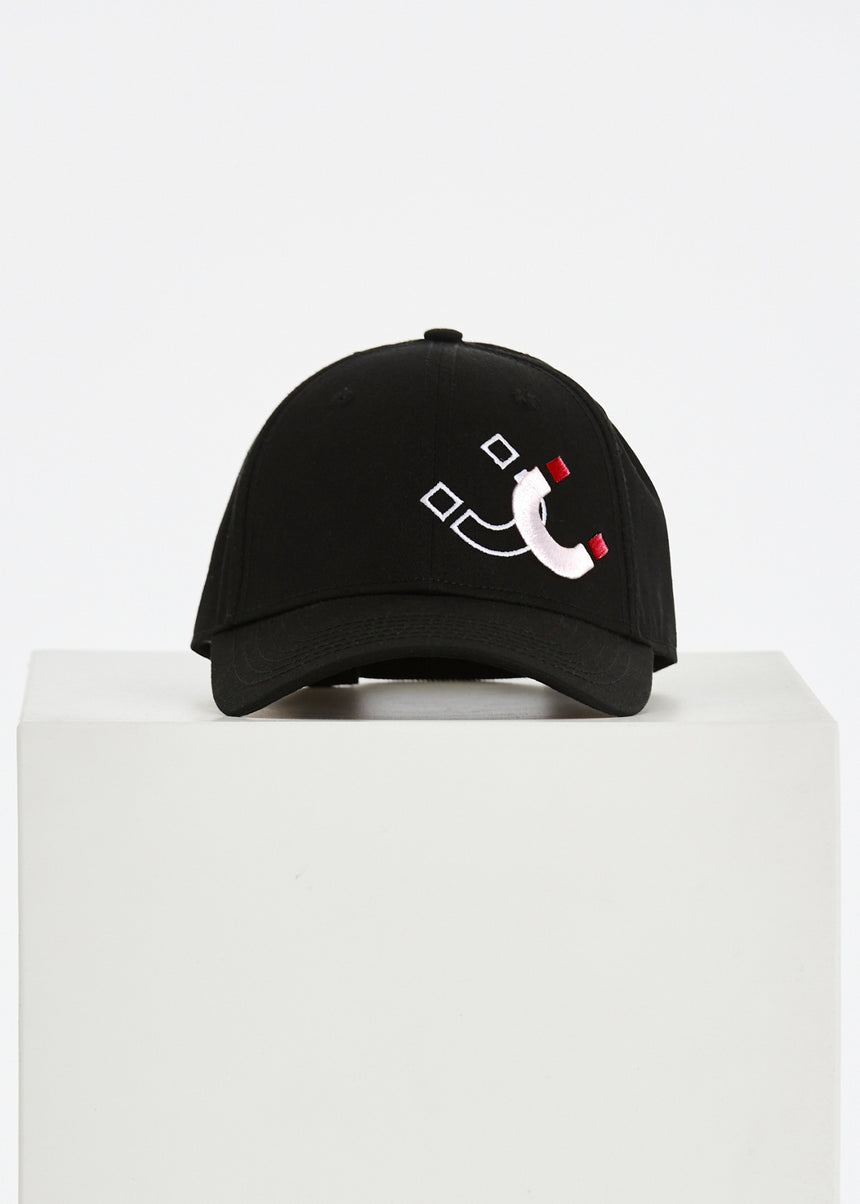 CAPPELLO DSG BASEBALL NERO CON RICAMO BIANCO/ROSSO
