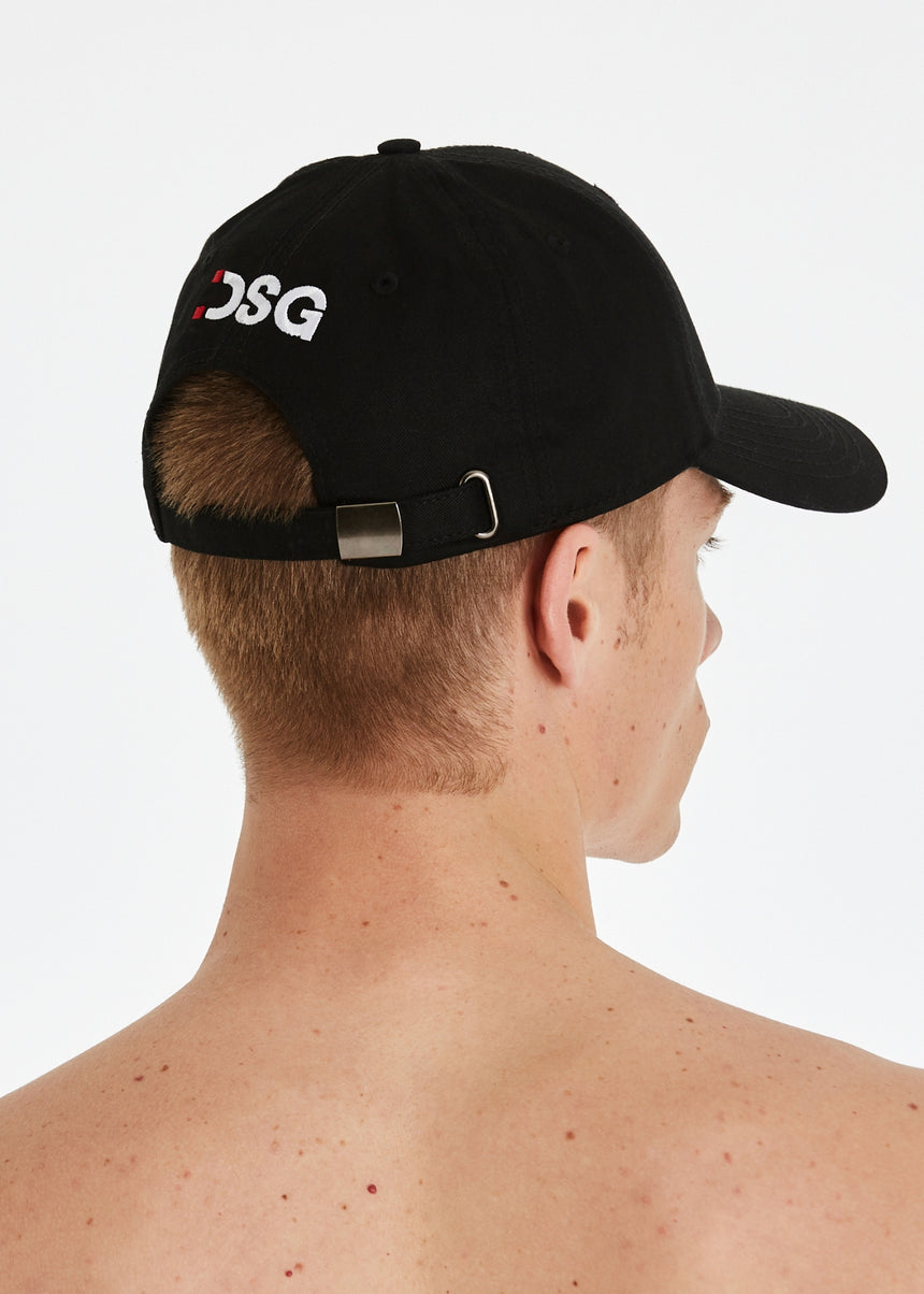 CAPPELLO DSG BASEBALL NERO CON RICAMO BIANCO/ROSSO