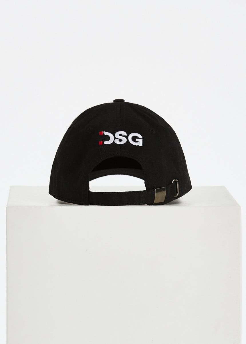 CAPPELLO DSG BASEBALL NERO CON RICAMO BIANCO/ROSSO