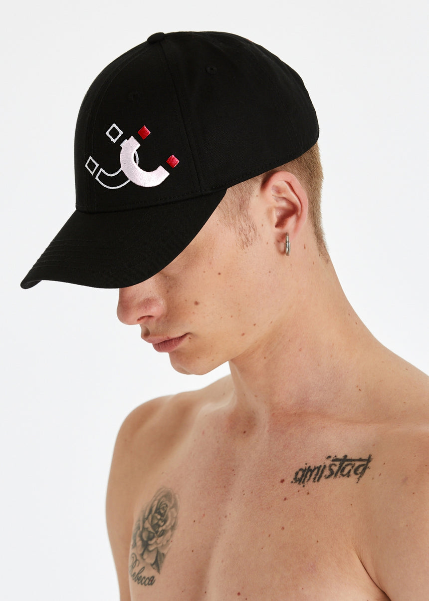 CAPPELLO DSG BASEBALL NERO CON RICAMO BIANCO/ROSSO