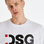 T-SHIRT DSG BIANCA CON STAMPA LOGO NERA