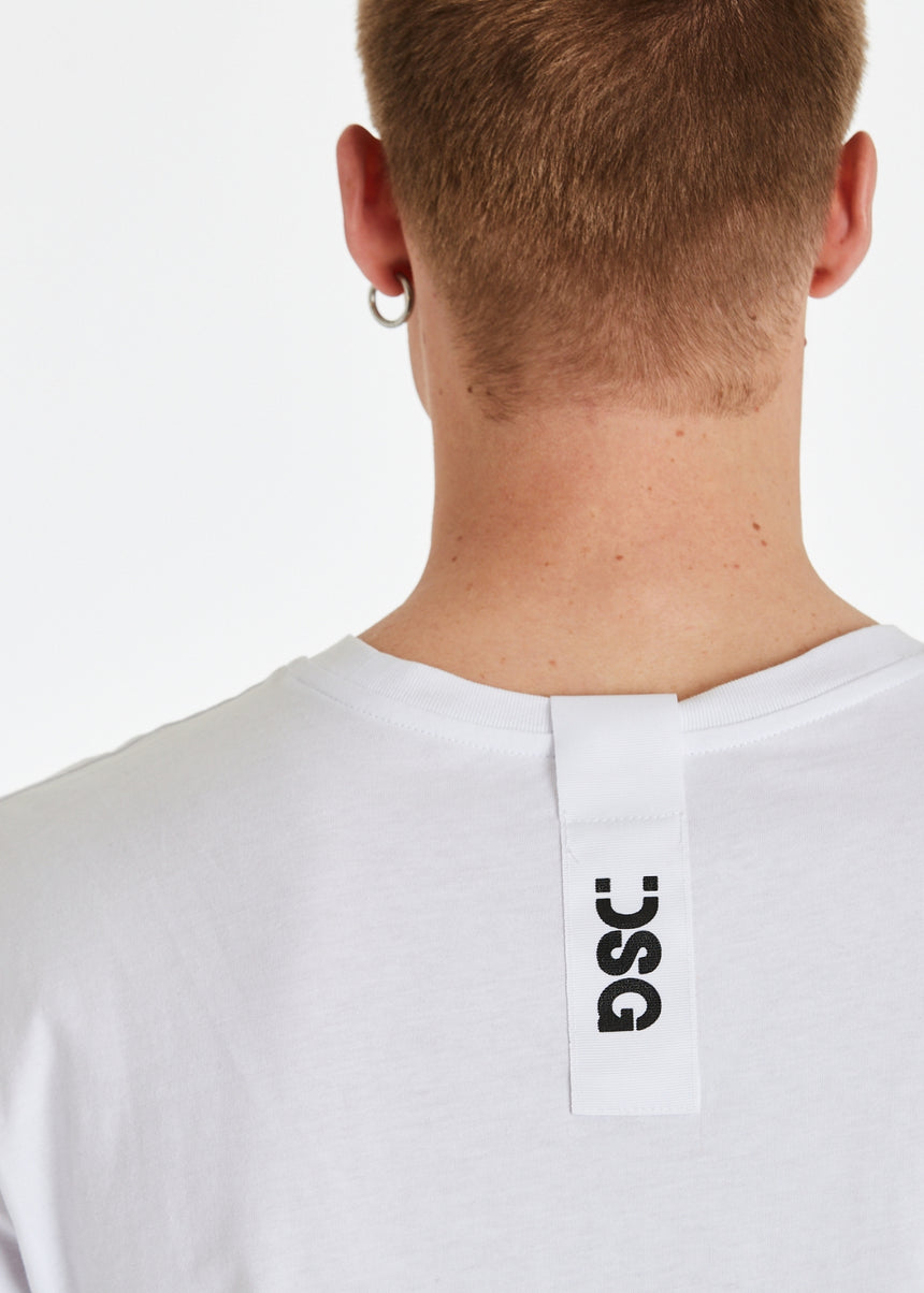 T-SHIRT DSG BIANCA CON STAMPA LOGO NERA