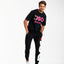 T-SHIRT DSG NERA CON STAMPA LOGO FUXIA