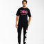 T-SHIRT DSG NERA CON STAMPA LOGO FUXIA
